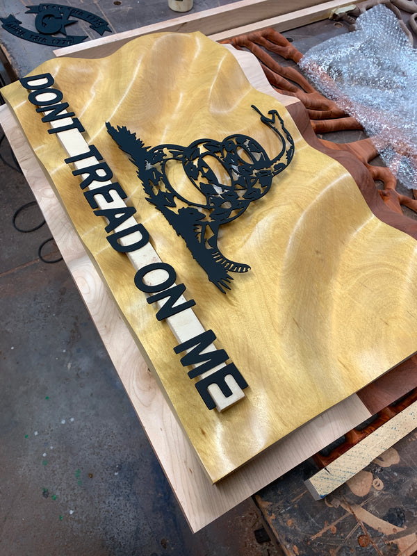 Wavy "Dont Tread on Me" American Flag