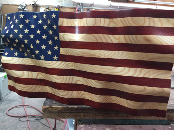 Unframed Old Glory "Waves of Grain" American Flag