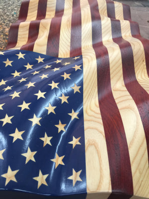 Unframed Old Glory "Waves of Grain" American Flag