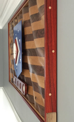 The "Amber Waves of Grain" American Flag w/custom logo