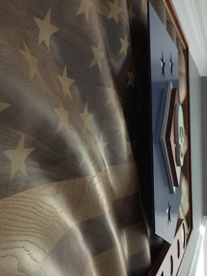 The "Amber Waves of Grain" American Flag w/custom logo