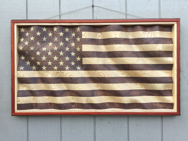 The "Amber Waves of Grain" American Flag w/red border