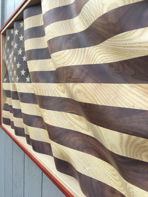 The "Amber Waves of Grain" American Flag w/red border